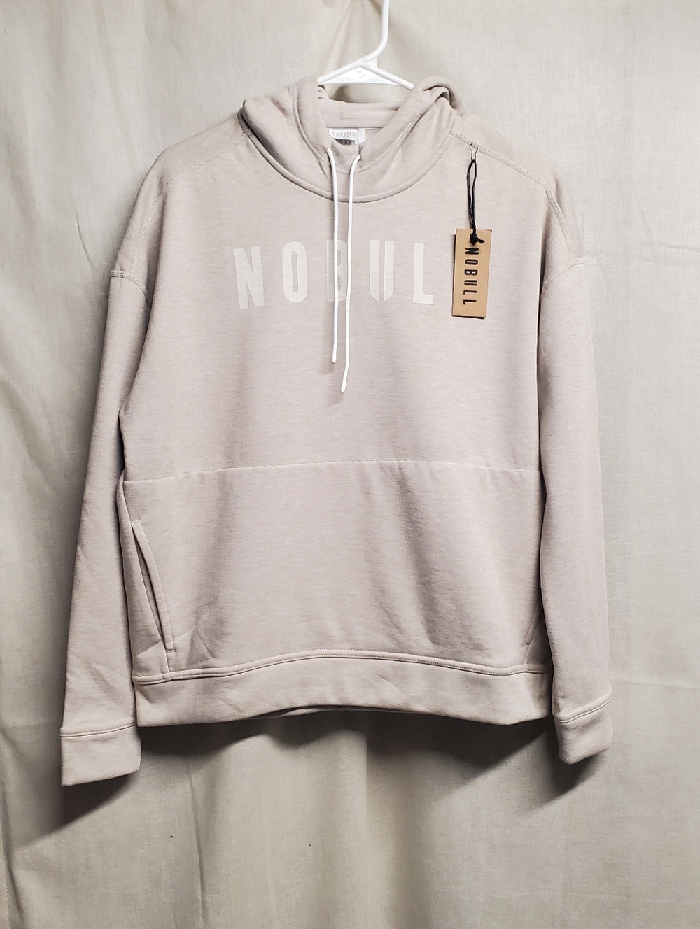 NOBULL Men's Hooded Sweatshirt - Light Beige